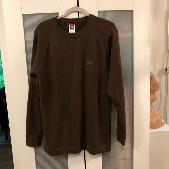The North Face Brown Crewneck Sweater Medium - Picture 1 of 6